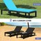 Costway Patio Rattan Lounge Chair Chaise Recliner Adjust Cushion Cover